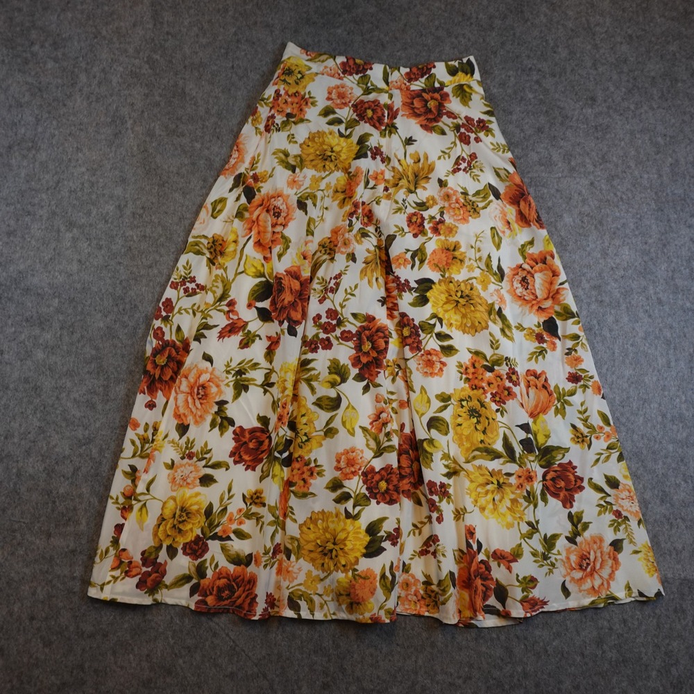 Zimmermann Skirt Womens 0 Red White Zippy Basque Floral Maxi A Line Silk Blend - Picture 3 of 7